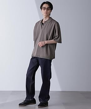 Amazon | [ナノ・ユニバース] WEB限定 スキッパー テックニット